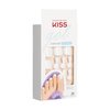 KISS Gel Fantasy Press On Toenails, Nail Glue Included, 'This is Classic', White, Short Size, Squoval Shape, Includes 24 Nails, 2g glue, 1 Manicure Stick, 1 Mini File