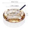 HOSTEESSCHOICE Crystal Glass Ashtray, Cigar Cigarettes Ashtray Holder Home Office Desktop Tabletop Decoration,Crystal Clear