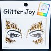 Face Gems Jewels, Festival Face Jewels Tattoo Stickers,Face Gems Stick on, Body Gem Stones Temporary Face Tattoos for Festival,4-Pack,Light-Coffee