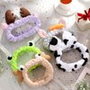 Jutom 6 Pieces Animal Themed Spa Headband Cute Makeup Headband Lovely Ears Hair Band for Washing Face Elastic Cosmetic Head Wrap for Women Lady, 6 Styles