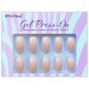 BTArtbox Square Ombre Press On Nails - Christmas Soft Gel Press On Nails Short with Nail Glue, 15 Sizes - 30 Reusable Fake Nails Kit, Vanilla Cream
