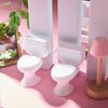 2 Pieces Mini Toilet Seat Toy Doll House Furniture Miniature Classic Bathroom Baby Toilet Toy Tiny Cake Topper Bathroom Furniture Dollhouse Accessories (White)