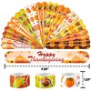 48 Thanksgiving 24PCS Thanksgiving Temporary Tattoos Sticker 24PCS Slap Bracelets Perfect for Themed Birthday Party Favors Baby Showers or Classroom Rewards Ideal Decor and Gifts for Girls and Boys