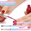 cobee Nail Polish Clean Up Brush, 2PCS Nail Art Clean Up Brushes Nail Painting Brushes Nail Remover Brush Nail Pen Painting Tools for Nail Art Design Manicure Mistake Cleaning(Round, Angled)