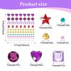 GEEHUA 456Pcs Rainbow Face Gems, Face Eye Rhinestones Stickers Mix Shape Crystal Body Jewel Sticker Self Adhesive Hearts Star Rhinestones Tattoos for Women Girl Halloween Christmas Festival, 4 Sheets