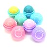 Italia Deluxe 4 Set Fruity Globe Lip Balm Sweet Mint, Strawberry, Pasfruit, Blueberry Flavor 9407-2 & Zipper Bag