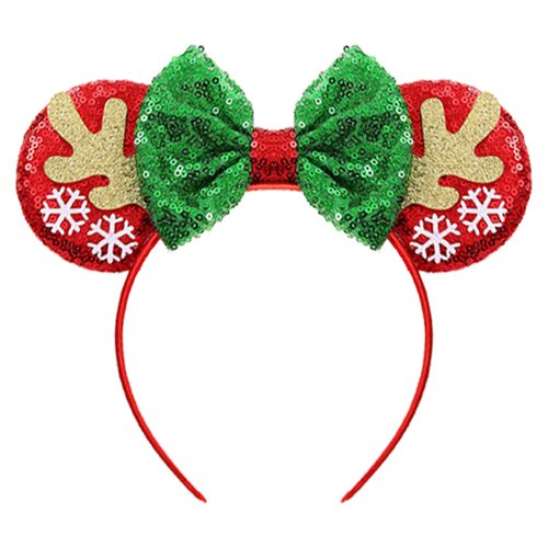 Christmas Headband, Christmas Reindeer Antlers Headband, Sequin Christmas Antlers Headband Hair h...