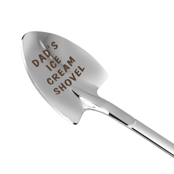 Gifts for Dad Stocking Stuffers for men dad father gifts Dad Ice Cream Spoon Scoop for Ice Cream Lovers, Dad Christmas Gifts for dad from Daughter Funny Engraved Stainless Steel Spoon Shovel