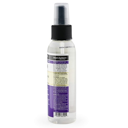 Aunt Jackie's Grapeseed Style and Shine Recipes Shine Boss Refreshing Sheen Hair Mist, Gives Curls, Waves and Coils Shine Without Oily Feel, 4 oz