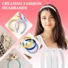 20 Pack 1.5CM Thin Hard White Plastic Headbands Skinny Plain Blank Hairband with Comb Grip Teeth Flexible Slim Hair Hoop Holder Clasp Tiara Crown Base Headpiece Crafting DIY Accessories Bulk for Women