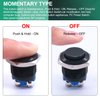 Twidec/16mm Waterproof Black Metal Shell Momentary Raised Top Push Button Switch 3A/12~250V SPST 1NO Start Button for car Modification Switch M-16-BK-G