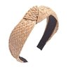 ZAHSY Straw Knotted Headband Head Band Summer Wide Headbands for Women Headwear Twist Knot Hairbands Raffia Rattan Headband for Girls Holiday Hair Accessories