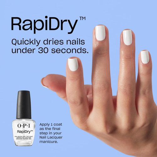 OPI RapiDry Nail Polish Top Coat | Quick Drying Top Coat | Quick Dry, High Shine & Glossy, Protects Nails