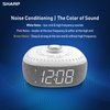 Sharp Sound Machine Alarm Clock with Bluetooth Speaker, 6 High Fidelity Sleep Soundtracks – Soothing Noise Machine for Baby, Adults, Home and Office – White LED