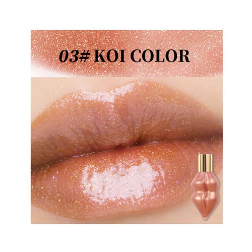 MIESCHER Lip Plumper Gloss Moisturize Hydrating Liquid Lipstick Smooth Wet n Wild Jelly Lip gloss Stick Honey Shine Lip Sexy Red Plumping Lip Best Clear Lip Plumper Balm Liquid Party Disco (Koi Color)