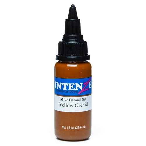 Intenze Tattoo Ink Color Portrait Series by Mike Demasi Yellow Orchid 1 oz