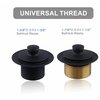 Matte Black Tub Drain and Overflow Kit with Single Hole Overflow Faceplate, Welsan Universal All Metal Lift & Turn Black Bathtub Drain Kit with Fine/Coarse Thread Conversion Twist Trim Kit Assembly