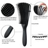 2 Pieces Detangling Brush for Afro America/African Hair Textured 3a to 4c Kinky Wavy/Curly/Coily/Wet/Dry/Oil/Thick/Long Hair, Knots Detangler Easy to Clean (Black, Green)
