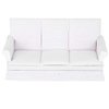 Agatige Dollhouse Furniture Set, Dollhouse Miniature Sofa Kit with 3 Pillow Miniature Toys Couch Chairs for 1:12 Dollhouse Accessory(White)