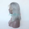 Aprilhair Pre-plucked Grey Bob Lace Front Wigs Straight Glueless 130% Density Short Cut Brazilian Virgin Human Hair With Baby Hair Full And Thick Free Part (8 Inch, Grey Color)