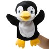 HollyHOME Plush Zoo Friends Hand Puppet Animal Puppet Penguin for Kids Storytime 14 Inches Black