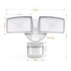 LEPOWER LED Motion Sensor Security Lights Outdoor, 30W 3200LM, 5500K, IP65 Waterproof, 2 Head Motion Detector Flood Light for Garage, Yard, Porch, White (NOT Solar Powered)