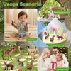 EOIVSH 6Pcs Woodland Animal Figurines - Forest Animal Toy Figures with Deer Rabbit Fox Squirrel - Miniature Animal Toys for Gift, Cake Topper&Decoration