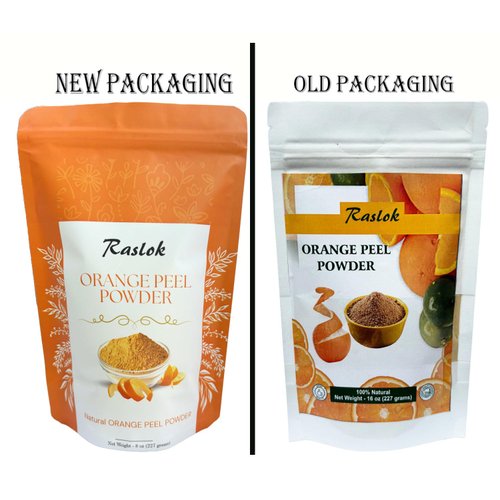 Raslok Pure Orange Peel Powder | Natural Orange Peel (Citrus Aurantium) Powder to be Used in Face Packs (3.52 Oz)