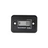 Jayron Tach Hour Meter Digital LCD Inductive Tachometer No Battery Powerful Timing RPM Measuring Waterproof Design,for Gas Engine Lawn Mower Motorcycle Snowmobile Generator(2/4 Stroke) (Black)