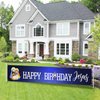 Happy Birthday Jesus Banner,Christmas Birthday Banner for Christmas Jesus’s Birthday Party Decorations,Yard Backdrop of Happy Bday Jesus God Party Decor (118” x 19.6”)