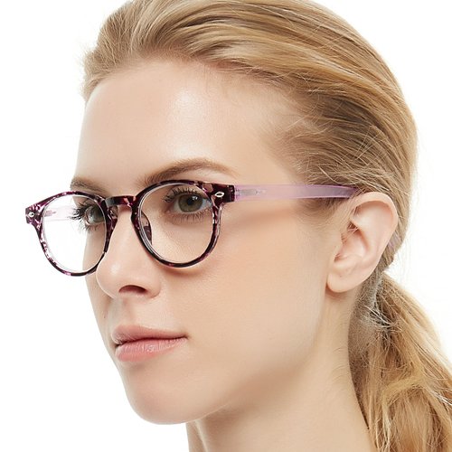 OCCI CHIARI Lightweight Designer Acetate frame Stylish Reading Glasses For Women (5006-Purple*2, 1.5)