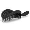 NuWay 4HAIR® DoubleC PRO® U.S. Patented Double Curved Detangling Brush is Hair Dryer Safe (Iron Black)