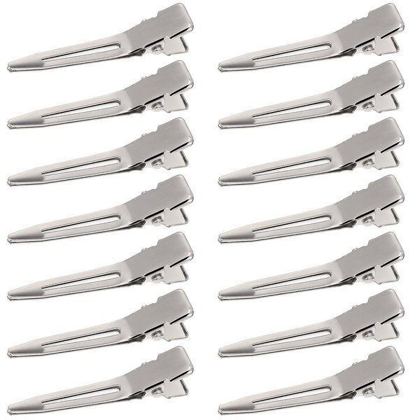 Hicarer 1.75 Inches Single Prong Hair Clips, 50 Pack - Durable Metal Alligator Clips for Dreads Lock Clips, Hair Extensions, Pin Curls, Hair Pins