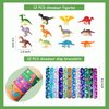 XIPEGPA 132 PCS Dinosaur Party Favors with Dinosaur Themed Eggs Dinos Slap Bracelets Keychains Rings Stickers for Kids Birthday Party Supplies Classroom Prizes Box Gift Goodie Bag Fillers
