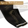 Ve Sunny Tape in Extensions Human Hair Darkest Brown Tape on Hair Extensions Seamless Tape in Hair Extensions Darkest Brown Real Human Hair Extensions Tape ins Salon Quality 50g 20pcs 22inch