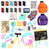SOTOGO 50 Pieces Doll House School Supplies Mini School Accessories Dollhouse Toy Home Miniature Model DIY Doll Accessories