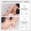 Laser Hair Removal for Women and Men, IPL Laser Hair Removal Device Safe at-Home use for Nearly Painless for Facial Legs Arms Whole Body Use(White)