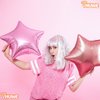 Pink Star Balloons 18 Inch, 10 Pcs Candy Pink Star Shaped Mylar Helium Foil Metallic Balloon for Birthday Party Decorations Baby Shower Wedding Anniversary Backdrop Girls Party Supplies