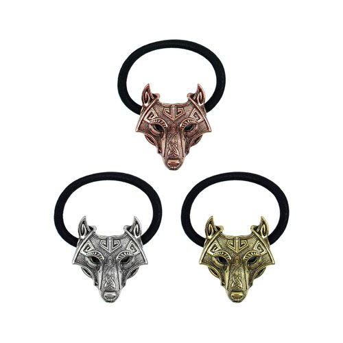 AUEAR, Brushed Metal Expandable Hair Cuff Ponytail Holder Elastic Hair Tie Cuff for Women Girls Thick Hair Rings Set (3 Pcs, Style 7)