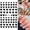 8 Sheets Heart Love Nail Art Stickers Decals 3D Self-Adhesive Nail Art Supplies Heart Nail Art Decorations Heart Design Nail Accessories for Women Girls Kids Manicure Tips Charms DIY Nails Art