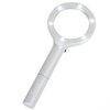 Magnifying Glass with LED Light, Lightweight Handheld Lighted 4X Magnifier (Silver) by Stalwart