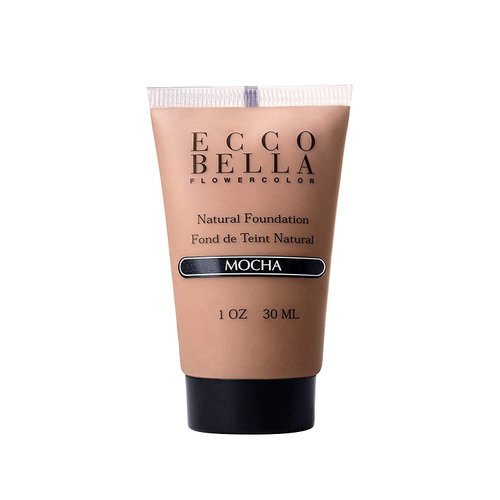 Ecco Bella Liquid Foundation Makeup - Lightweight, Buildable Coverage - Hydrating Foundation - Clean Foundation Makeup, Vegan - Protects & Hydrates Skin - Mocha