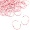 Lind Kitchen 50pcs 1" Book Ring Metal Loose Leaf Ring,Book Binder Hinged Buckle Rings Scrapbook Sketchbook Craft Photo Album DIY Binding Ring 25mm(Pink)