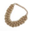 TOECWEGR Synthetic Hair Braided Headband Classic Wide Strands Wedding Disorderly Fluffy Braids Wig Band Women Beauty Accessory