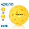 chyardna Outdoor Pickleball Balls |Meet USAPA Official Requirement | Perfectly Balanced,Durable (Tricolor, 6)