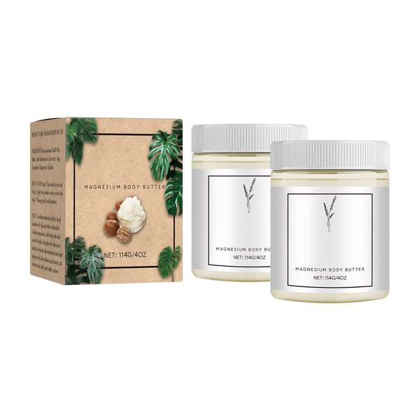 THUIOP Neuropathy Cream, Magnesium Body Butter, Magnesium Cream for Neuropathy, Deeply Moisturizes Skin, Keep Soft Smooth, Suitable for All Skin Types 114g/1pcs (2pcs)