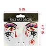 6-Pack Halloween Face Art Stickers for Kids – Reusable Face Tattoos for Cosplay, Party, and Festival Makeup – Fun and Festive Face Decals (Bat, Cat, Skeleton, Spider Designs)