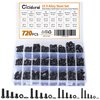 Cicidorai 720Pcs M3 M4 M5 M6 10.9 Grade Alloy Steel,Button Head Hex Socket Cap Screws Bolts,Flat Washers & Nuts Assortment Kit