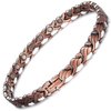 RainSo Womens Copper Magnetic Anklets Petal Design 3500 Gauss Adjustable with Gift Box