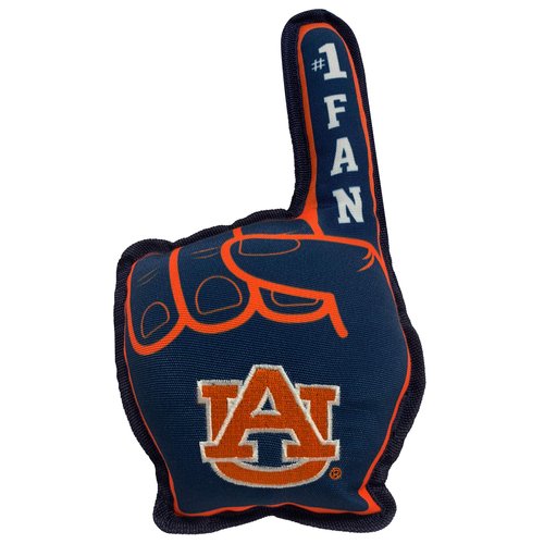 Pets First NCAA Auburn Tigers #1 FAN TOY. Best SPORTS Dog Toy with Double Stitched trim and Tough Nylon material filled with Chewable Polyfil and INNER SQUEAKER